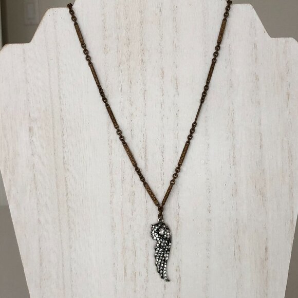 Lulu Frost Crystal Wing Necklace - Picture 2 of 9